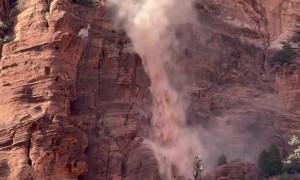 Small Rock Slide at Zion National Park