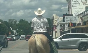 Texan Mayoral Candidate Rides Horse Through Town