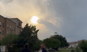 Phallic Cloud Points Toward Sun