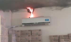 Heating and Cooling System Catches Fire in a School