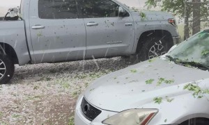 Lovington Hail Storm Pelts Parked Cars