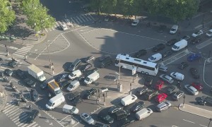 Gridlocked Traffic in Paris