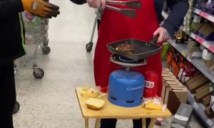 Cooking Burgers at the Supermarket