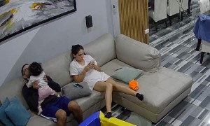 Baby Pulls Art Down Atop Parents