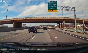 Driver Forces Exit, Crashes and Spins Out