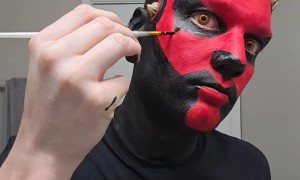 Darth Maul Cosplay Face Paint