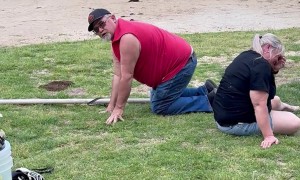 Drunk Guy Falls Over at Birthday Party