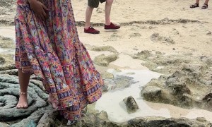 Wind Gust Blows Dress Up