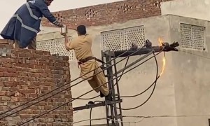 Trying to Extinguish an Electrical Fire