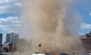 Dust Devil Sweeps Through Manchester