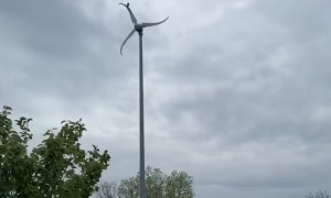 Wind Turbine Launches Football To The Sky