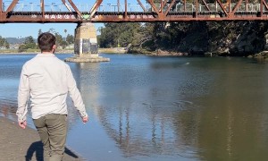 Rock Skips Satisfyingly Across River