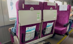 Tourist Discovers Japanese Train Chairs