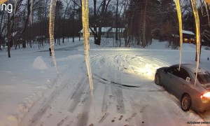 Volvo Stylishly Swerves Into Driveway