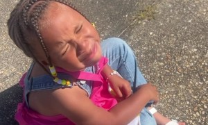 Little Girl Cries About Working