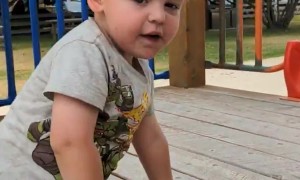 Son Perfectly Mimics Bottle Whistle Sound