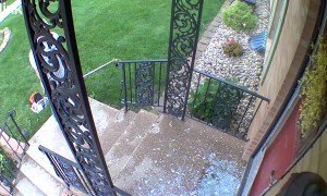 Weed Wacker Breaks Glass Door