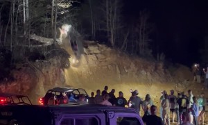 Vehicle Gets Stuck on a Tree Going Up the Wall Stunt