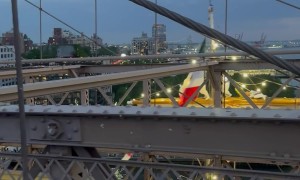 Walking on Brooklyn Bridge During Cuauhtemoc Ship Collision