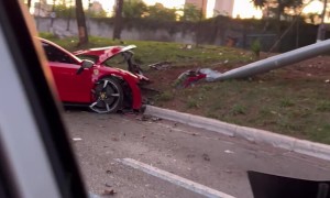 Wrecked SF90 Ferrari