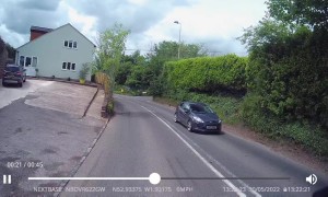 Truck Dashcam Captures Sudden Swerve