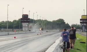 Corvette Takes Flight and Driver Walks Away With Minor Injuries
