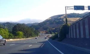 Car Loses Control on Highway 24