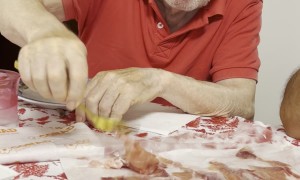 Grandfather Loses His Patience With Forked Ham