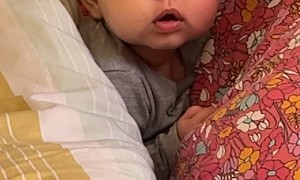 Baby Struggles to Wake Up