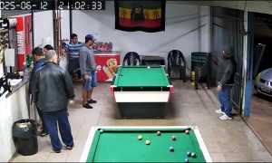 Man Manages To Hacky Sack Pool Ball Back To Table