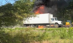 Propane Tank Flying Through the Air
