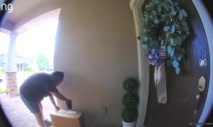 Mail Carrier Shatters Vase On Delivery
