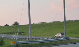 Driver Drives Into Oncoming Traffic