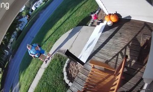 Rushing Amputee Husband Forgets to Grab Leg