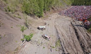 Spectacular Drone Footage of Glacier View Car Launch