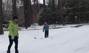 Girl Hates Christmas After First Solo Sled Ride