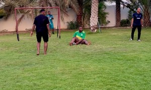 Soccer Ball Bursts When Man Makes a Save