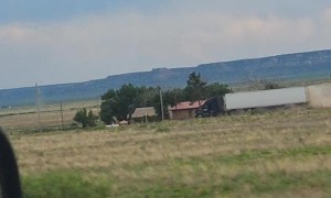 Semi-Truck Spotted Tearing Down Dirt Road