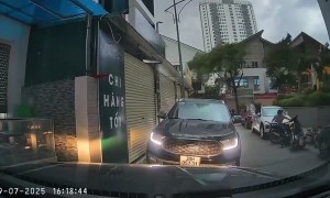 Typhoon Wipha Whips Roof Panel Into Scooter