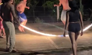 Flaming Jump Rope Fails