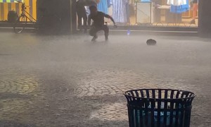 Breakdancing in Pouring Rain