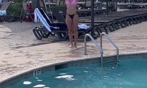 Couple Caught Getting Intimate in Resort Pool