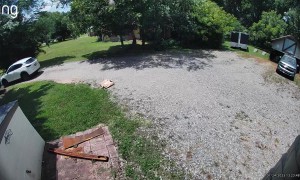 Amazon Driver Runs Over Package