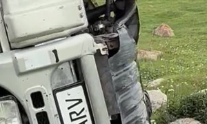 SUV Overturns in Kyrgyzstan Mountains