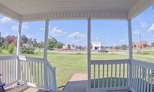 Tires Flies Off Highway and Hits House