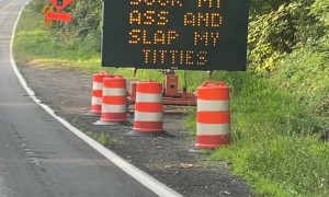 Hacked Road Sign Goes Off the Rails with Profane Message Overnight