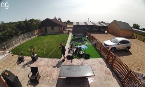 Sudden Surge of Wind Topples Man With Trampoline