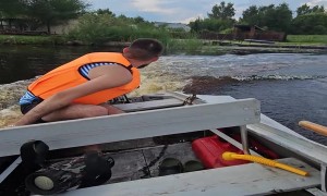 Men Flip Fishing Boat by Accident