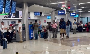 Rain Comes In From Atlanta Airport Roof