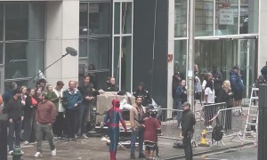 Spidey Saves Young Scooterist
